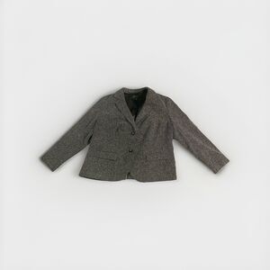 Talbots 2X Petite Gray Charcoal Wool Blazer Suit Jacket Coat Classic Workwear